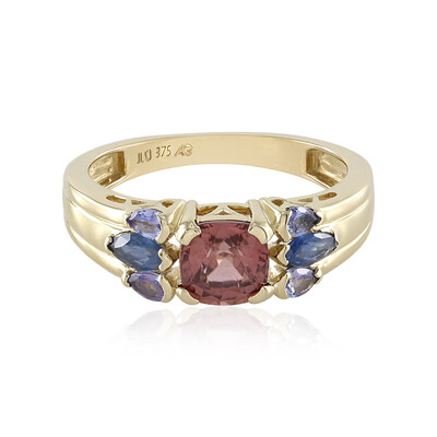 Gouden ring met een roze zirkoon (Adela Gold)