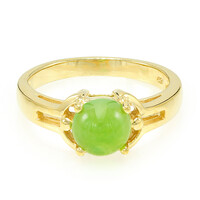 Zilveren ring met een keizerlijk chrysopraas