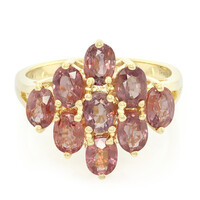 Gouden ring met Onverhitte Padparadscha Saffieren (AMAYANI)