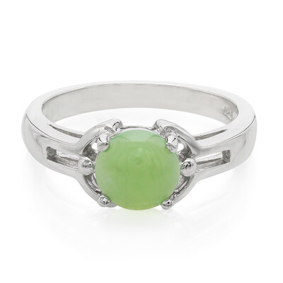 Zilveren ring met een keizerlijk chrysopraas