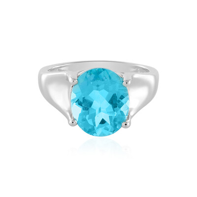 Zilveren ring met een Paraiba Topaas