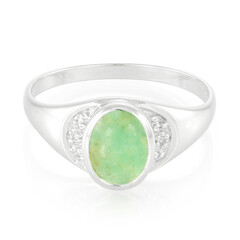 Zilveren ring met een keizerlijk chrysopraas