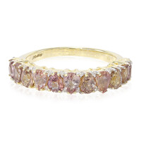 Gouden ring met Onverhitte Padparadscha Saffieren