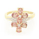 Gouden ring met Onverhitte Padparadscha Saffieren (AMAYANI)