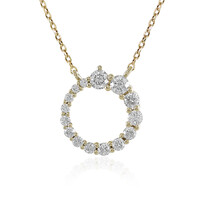 Gouden halsketting met een Loepzuivere (F) Diamant (LUCENT DIAMONDS)