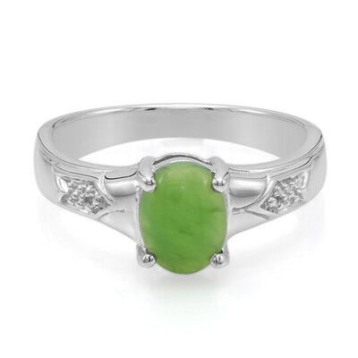 Zilveren ring met een keizerlijk chrysopraas