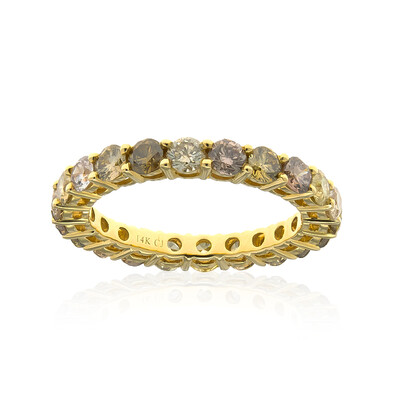 Gouden ring met SI2 Fancy Diamanten (CIRARI)