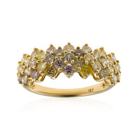 Gouden ring met SI2 Fancy Diamanten (CIRARI)