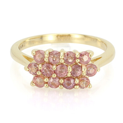 Gouden ring met Onverhitte Padparadscha Saffieren (AMAYANI)