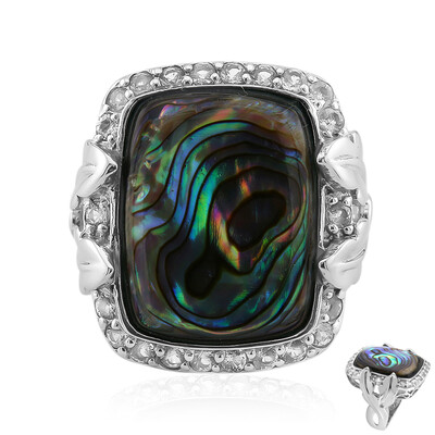 Zilveren ring met een Abalone schelp (Art of Nature)