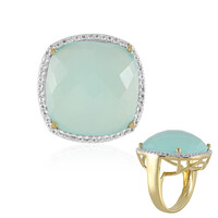 Zilveren ring met een Aqua Chalcedoon