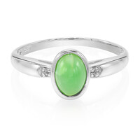 Zilveren ring met een keizerlijk chrysopraas