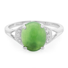 Zilveren ring met een keizerlijk chrysopraas