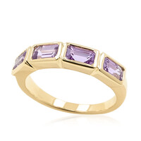 Gouden ring met Onverhitte Purper Saffieren