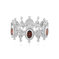 Zilveren ring met Indische Granaten (Dallas Prince Designs)