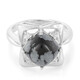 Zilveren ring met een sneeuwvlokken obsidiaan