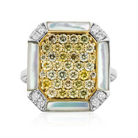 Gouden ring met SI2 Fancy Diamanten (CIRARI)