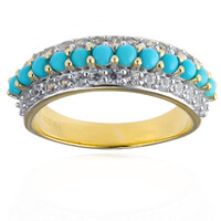 Zilveren ring met Sleeping Beauty Turkooisen