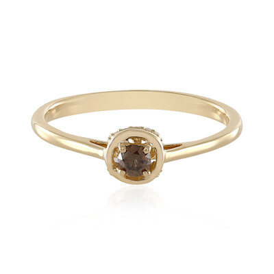 Gouden ring met een I2 Champagne Diamant