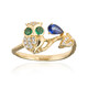 Gouden ring met een Blauwe Ceylon saffier (Smithsonian)