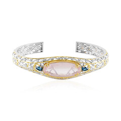 Zilveren armband met een rozen kwarts (Gems en Vogue)