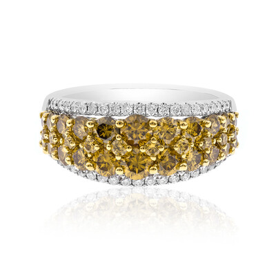 Gouden ring met gele S12 diamanten (CIRARI)