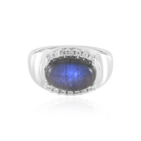 Zilveren ring met een Blauwe Minary Labradoriet (KM by Juwelo)