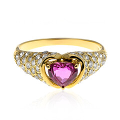 Gouden ring met een roze saffier (CIRARI)