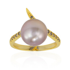 Gouden ring met een koninklijke roze Ming parel (TPC)