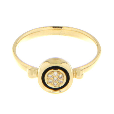 Gouden ring met PK (H) Diamanten