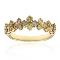 Gouden ring met SI2 Fancy Diamanten (CIRARI)