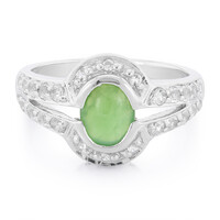 Zilveren ring met een keizerlijk chrysopraas