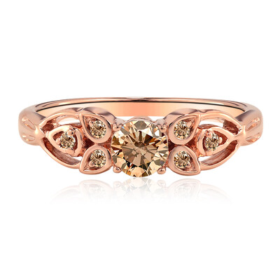 Gouden ring met een VS1 Argyle-Rose de France-Diamant (Annette)