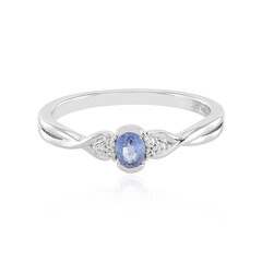 Zilveren ring met een Blauwe Ceylon saffier