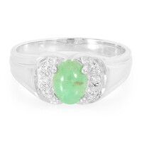 Zilveren ring met een keizerlijk chrysopraas