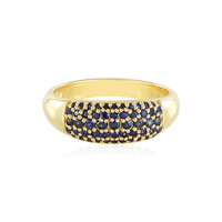 Zilveren ring met blauwe saffieren