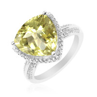 Zilveren ring met een Ouro Verde kwarts