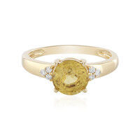 Gouden ring met een Gele Zirkoon (AMAYANI)