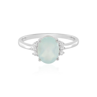 Zilveren ring met een Aqua Chalcedoon