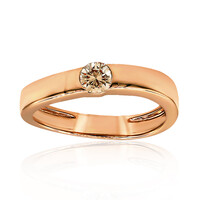 Gouden ring met een VS1 Argyle-Rose de France-Diamant