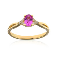 Gouden ring met een roze saffier (CIRARI)