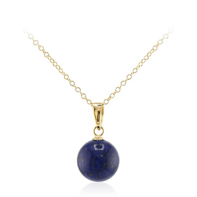 Zilveren halsketting met een lapis lazuli