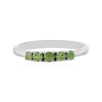 Zilveren ring met een demantoid