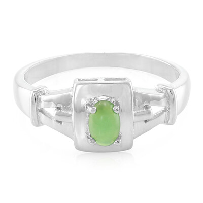 Zilveren ring met een keizerlijk chrysopraas