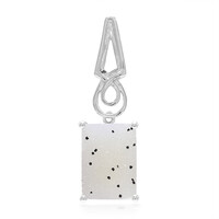 Zilveren hanger met een glitter agaat