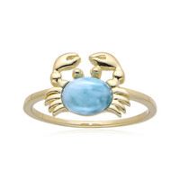 Zilveren ring met een larimar