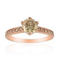 Gouden ring met een VS1 Argyle-Rose de France-Diamant