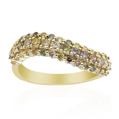 Gouden ring met SI2 Fancy Diamanten (CIRARI)