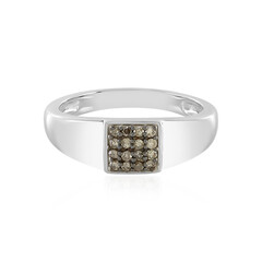 Zilveren ring met I3 Bruine Diamanten