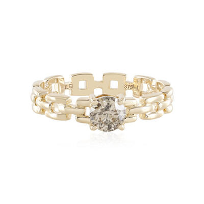 Gouden ring met een I2 Bruine Diamant